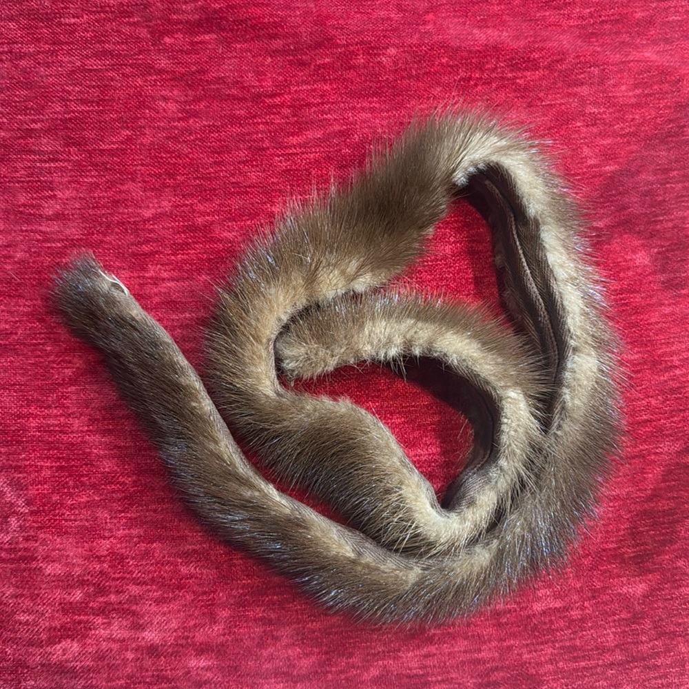 Women's Brown Mink Strip